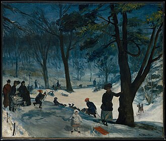 Central Park in Winter, by William Glackens