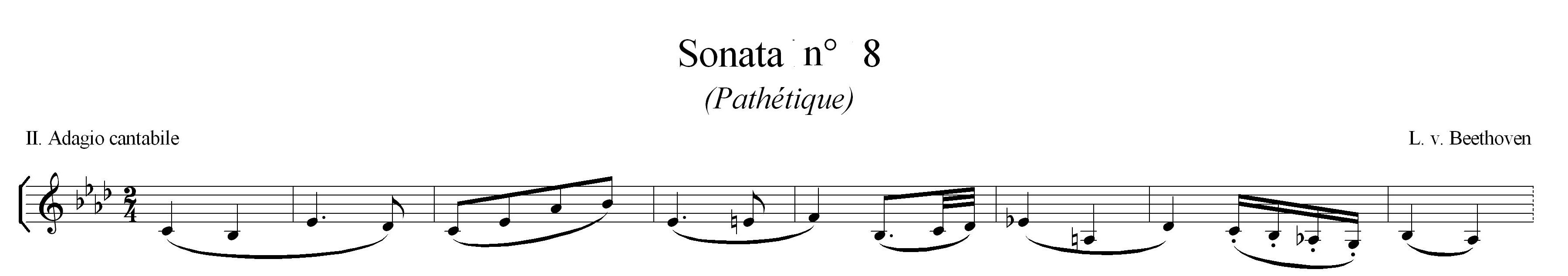 Adagio from L. v. Beethoven's sonata n° 8