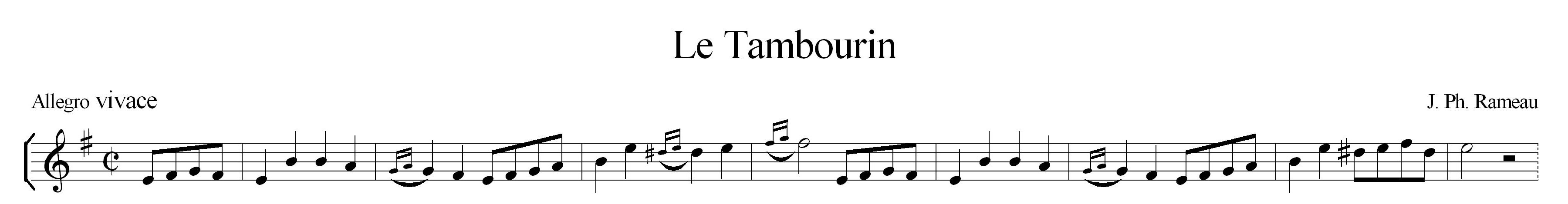 J.-Ph. Rameau's Le tambourin