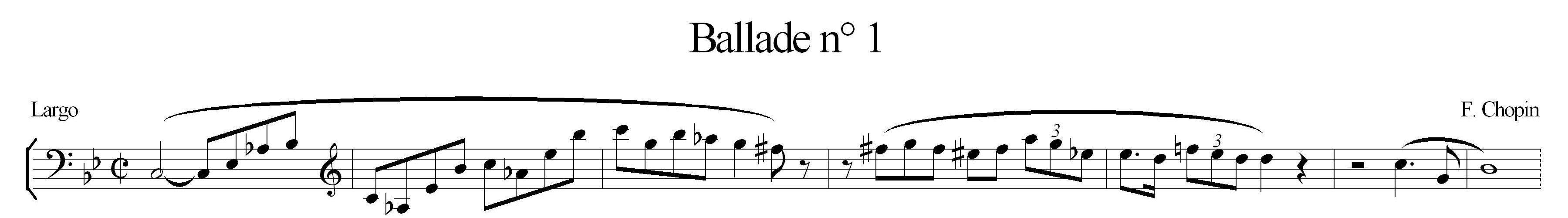 F. Chopin's Ballade n° 1