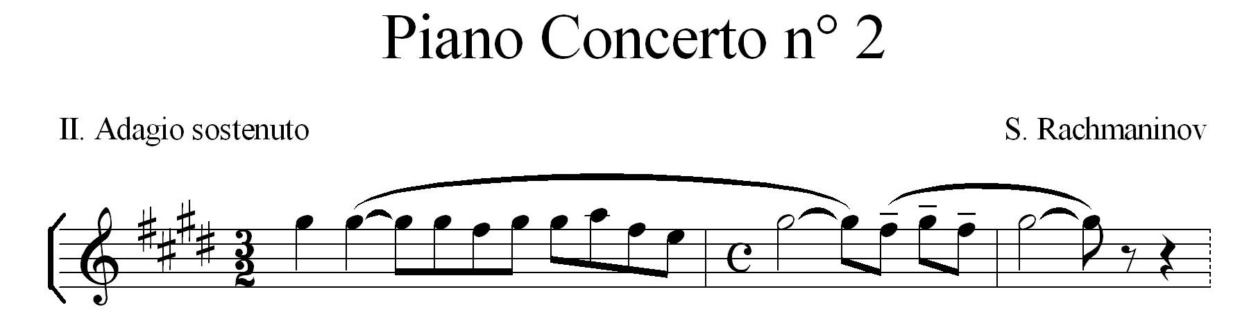 Adagio of S. Rachmaninov's second concerto