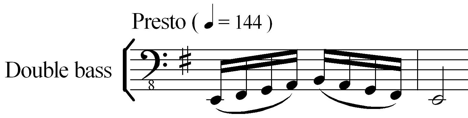 Fast sixteenth notes in the bass