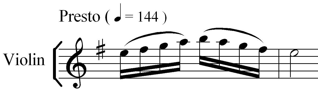 Fast sixteenth notes in the medium