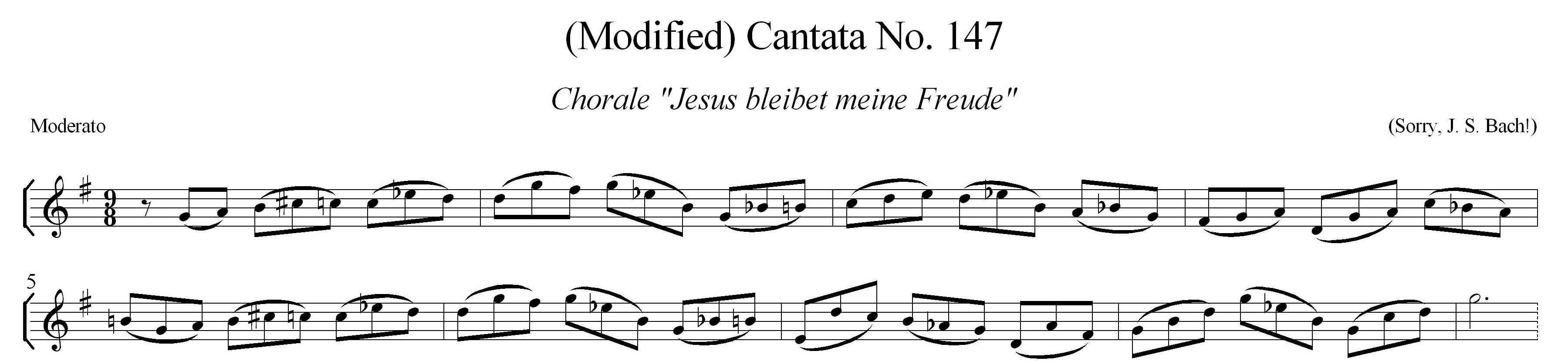 J.-S. Bach's chorale from Cantata 147 modified